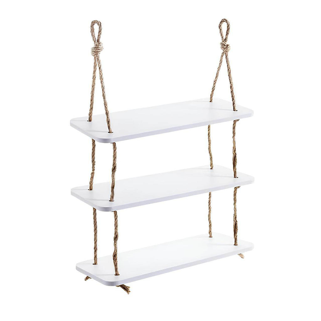 Double Hanging Rope Shelf - Casaria
