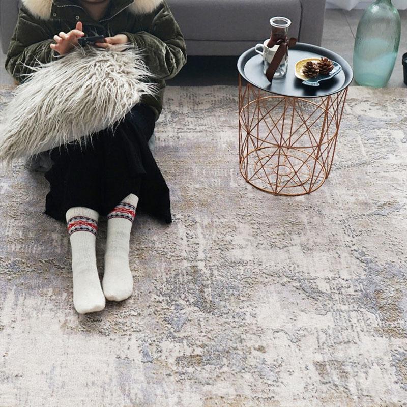 Grey and Beige Vintage Rug