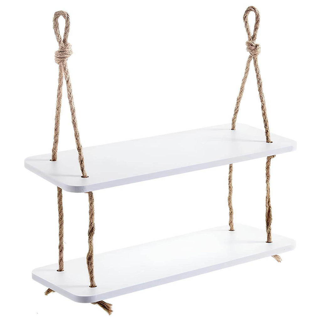 Double Hanging Rope Shelf - Casaria