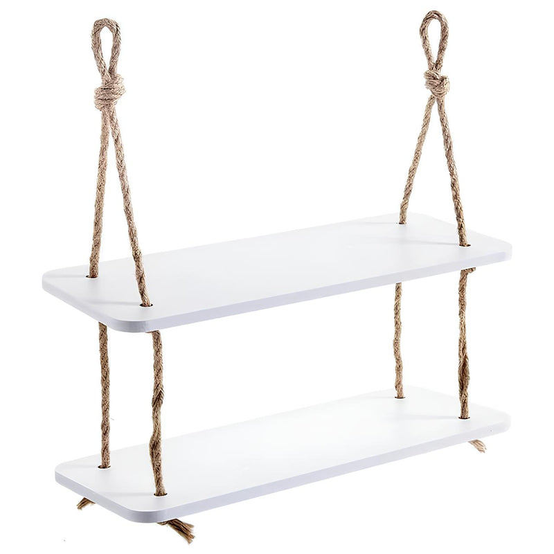 Double Hanging Rope Shelf