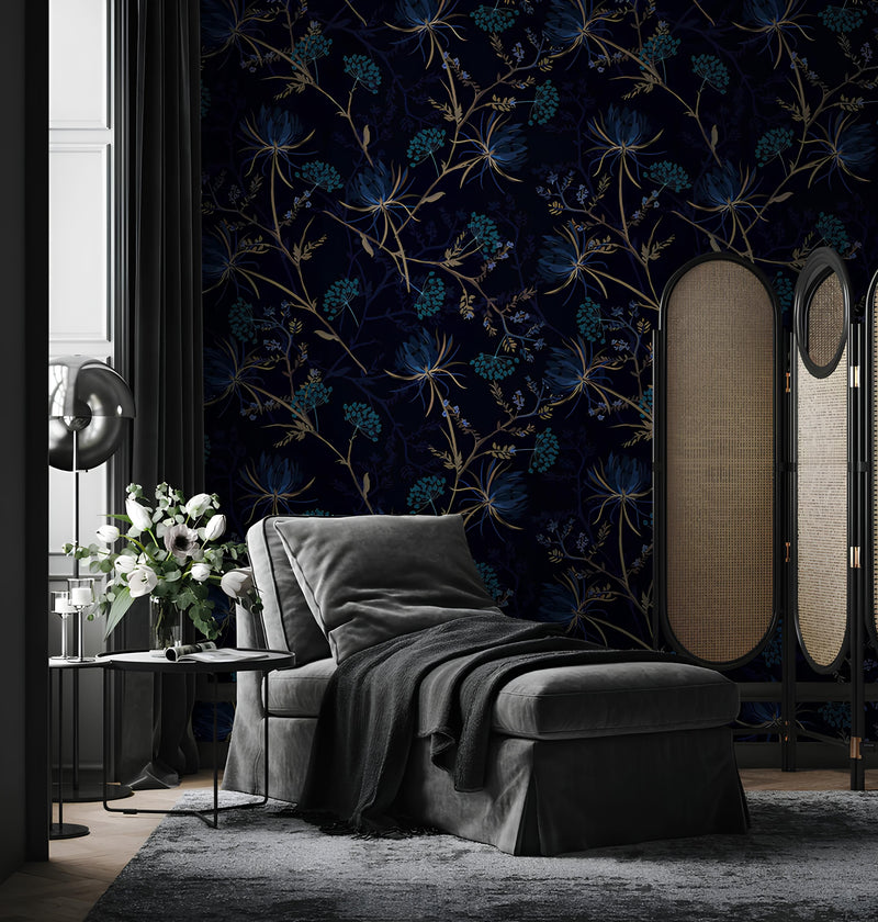 Dark Floral Wallpaper