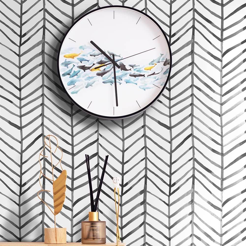 Boho Chic Black & White Wallpaper - Casaria