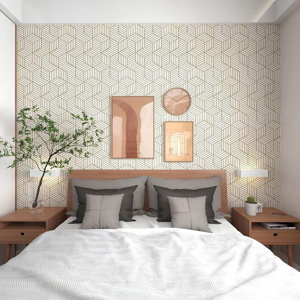 Gold Wallpaper Bedroom