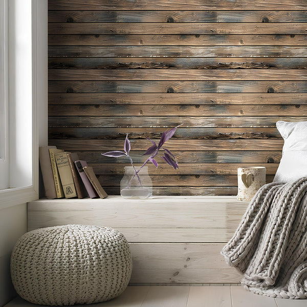 Vintage Rustic Wood Wallpaper