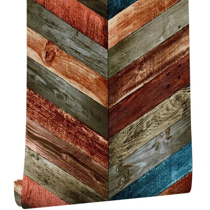 Wood Vinyl Wallpaper Roll Wood Grain Self Adhesive Wallpaper Kitchen Wardrobe Cabinet Furniture Contact Paper Renovation Door