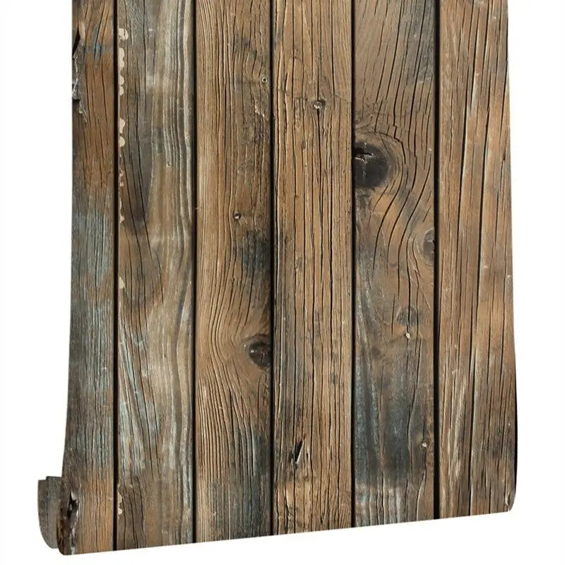 Wood Vinyl Wallpaper Roll Wood Grain Self Adhesive Wallpaper Kitchen Wardrobe Cabinet Furniture Contact Paper Renovation Door