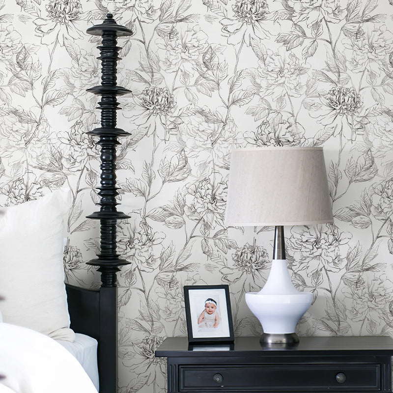 Floral Modern Wallpaper Waterproof Wear Resistant Wall Sticker Peel and Stick Self Adhesive Removable Home Decoration Wall Paper
