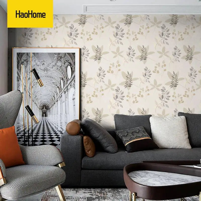 Floral Wallpaper Modern Leaf Self Adhesive Wallpaper Removable Contact Paper Peel and Stick Wallpaper for Bedroom Wall Decor