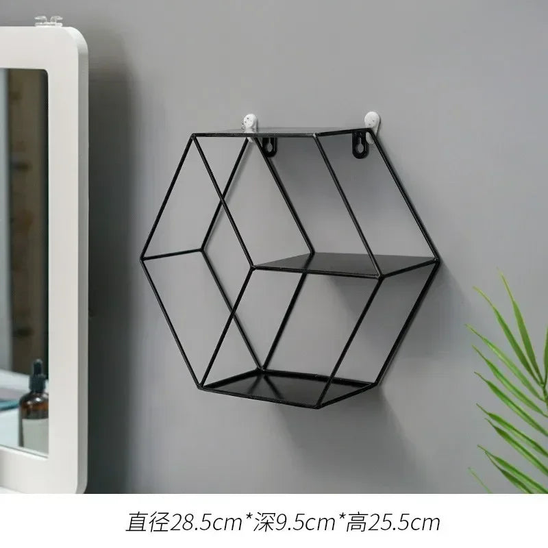 Creative Modern Home Round Wooden Wall Mount Flower Planter Book Storage Shelf Rack Potted Holder Stand Background Wall Decor