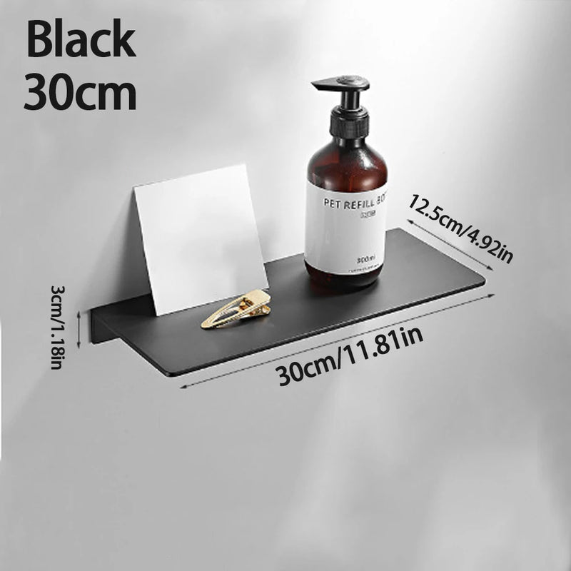 small metal wall floating shelf - Metal Wall Shelf, Black Floating Shelf, Small Bathroom Shelf, Display Shelves for Wall Storage