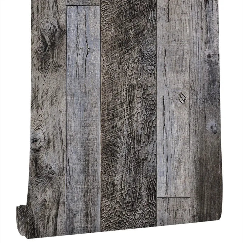 Wood Vinyl Wallpaper Roll Wood Grain Self Adhesive Wallpaper Kitchen Wardrobe Cabinet Furniture Contact Paper Renovation Door