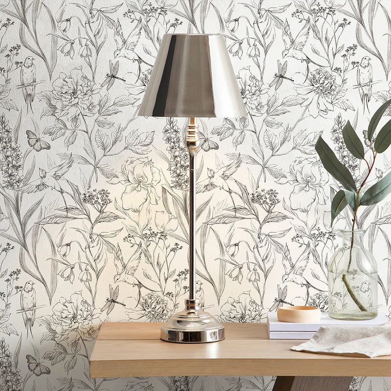 Floral Modern Wallpaper Waterproof Wear Resistant Wall Sticker Peel and Stick Self Adhesive Removable Home Decoration Wall Paper
