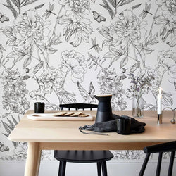 Floral Modern Wallpaper Waterproof Wear Resistant Wall Sticker Peel and Stick Self Adhesive Removable Home Decoration Wall Paper