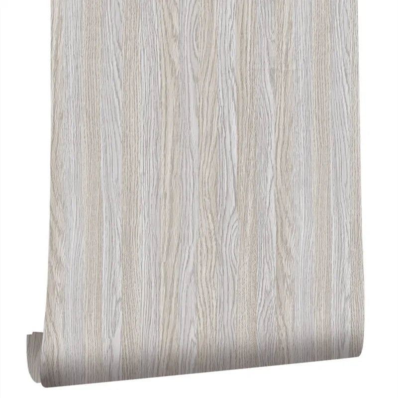 Wood Vinyl Wallpaper Roll Wood Grain Self Adhesive Wallpaper Kitchen Wardrobe Cabinet Furniture Contact Paper Renovation Door