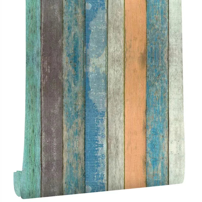 Wood Vinyl Wallpaper Roll Wood Grain Self Adhesive Wallpaper Kitchen Wardrobe Cabinet Furniture Contact Paper Renovation Door