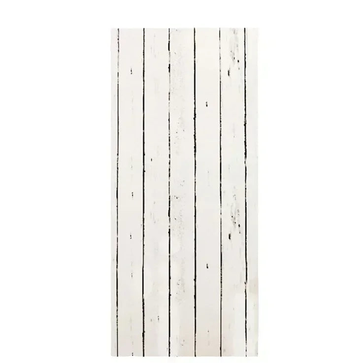 Retro Style White Wood Grain Mural Dormitory Furniture Self-adhesive Wallpaper Background Wall Stickers Decoration Materials