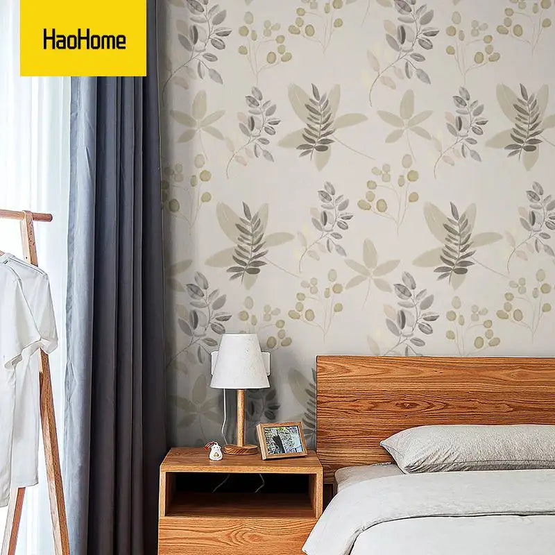 Floral Wallpaper Modern Leaf Self Adhesive Wallpaper Removable Contact Paper Peel and Stick Wallpaper for Bedroom Wall Decor