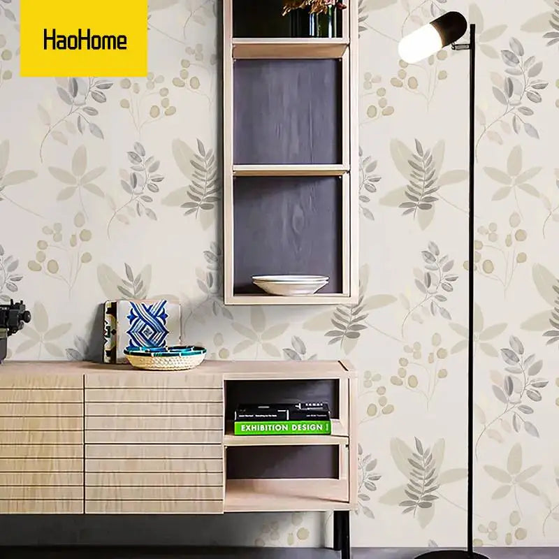 Floral Wallpaper Modern Leaf Self Adhesive Wallpaper Removable Contact Paper Peel and Stick Wallpaper for Bedroom Wall Decor