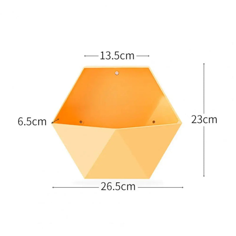 Hexagon Wall Flowerpot DIY Decorative Creative Wall Hanging Flower Geometric Pot Garden Basket for Garden