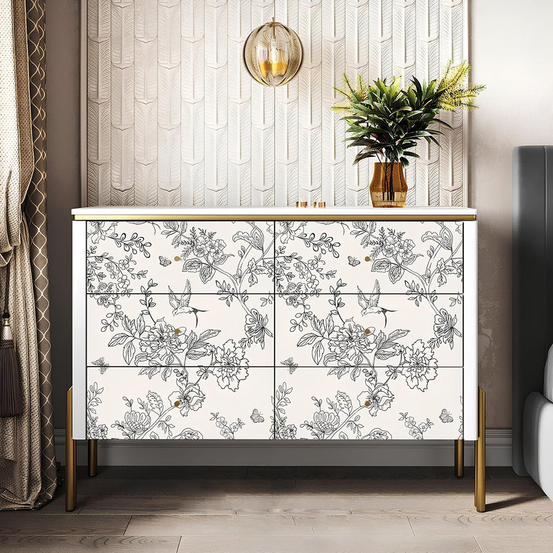 Floral Line Art Wallpaper