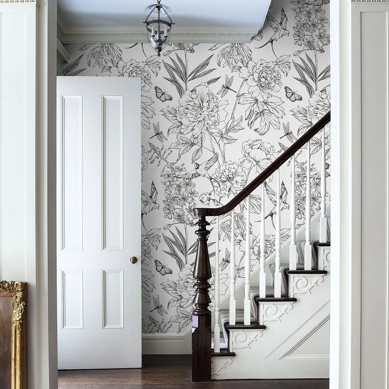 Floral Modern Wallpaper Waterproof Wear Resistant Wall Sticker Peel and Stick Self Adhesive Removable Home Decoration Wall Paper
